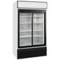 FSC1200S 967 Ltr Upright Double Sliding Glass Doors White Display Fridge With Canopy