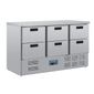 G-Series CR711 Medium Duty 634 Ltr 6 Drawer Stainless Steel Refrigerated Prep Counter