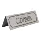 CZ431 Coffee Stainless Steel Table Sign