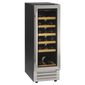 TFW100-S 80 Ltr Undercounter Single Glass Door Stainless Steel Frame Black Single Zone Wine Cooler