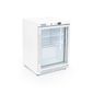 HEF540 143 Ltr Undercounter Single Glass Door White Display Fridge