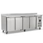 LBC4 553 Ltr 4 Door Stainless Steel Freezer Prep Counter With Upstand