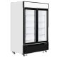 LGC5000 1108 Ltr Upright Double Hinged Glass Door White Display Fridge With Canopy