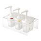 CR823 Sauce Dispensers with Pump GN 1/9 Transparent 1.5Ltr (Pack of 3)
