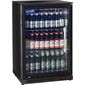 NT1BH-HC 126 Ltr Undercounter Single Door Glass Black Back Bar Bottle Cooler