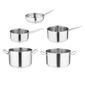 S121 Stainless Steel Casserole, Stew & Sauté Pan Set (Pack of 5)