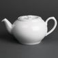 Classic White CG124 Teapots with Lids 600ml (Pack of 2)