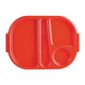 DL126 Small Polycarbonate Compartment Food Trays Red 322mm