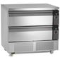 UD2-2 2 x 1/1GN Stainless Steel Dual Temperature Fridge / Freezer Chef Drawers