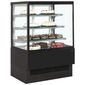 EVOK1202 1200mm Wide Flat Glass Stainless Steel Patisserie & Deli Display Fridge