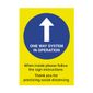 FN653 One Way System In Operation Poster A4 Self-Adhesive