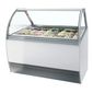 MILLENNIUM LX16 16 x Napoli Pan White Curved Glass Ice Cream Display Freezer