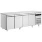 SL9999-HC 479 Ltr 4 Door Stainless Steel Slimline Refrigerated Prep Counter