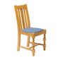 FT485 Manhattan Soft Oak High Back Dining Chair with Blue Diamond Padded Seat (Pack of 2)