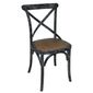 GG654 Bolero Wooden Dining Chair with Cross Backrest Black Wash Finish (Box 2)