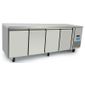 HED498 560 Ltr 4 Door Stainless Steel Refrigerated Prep Counter