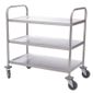 F993 Stainless Steel 3 Tier Mobile Clearing Trolley