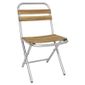 GL980 Ash and Aluminium Folding Chairs (Pack of 4)