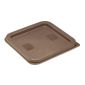 HY422 Polyethylene Square Food Measuring Container Lid Brown Small