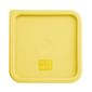FX138 Polyethylene Square Food Measuring Container Lid Yellow Medium