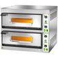 FES 6+6 12 x 12" Electric Countertop Twin Deck Pizza Oven