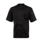 Montreal B054-XL Cool Vent Unisex Short Sleeve Chefs Jacket Black XL