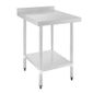 GJ505 600w x 700d mm Stainless Steel Wall Table with One Undershelf
