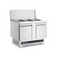 BSV77-HC 232 Ltr 2 Door Stainless Steel Refrigerated Pizza / Saladette Prep Counter