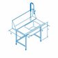 T11SENL 1100(W) x 800(D)mm Left Hand Entry Table With Sink For Classeq Passthrough Dishwashers