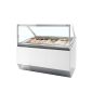 MILLENNIUM ST16 16 x Napoli Pan White Flat Glass Ice Cream Display Freezer