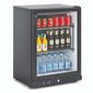 ZX1 140 Ltr Undercounter Single Glass Door Black Back Bar Bottle Cooler