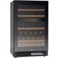 WFG45 155 Ltr Undercounter Single Glass Door Black Dual Zone Wine Cooler