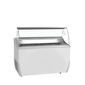 J7E 7 x Napoli Pan White Curved Glass Ice Cream Display Freezer With Canopy