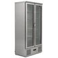 BAR20SS 417 Ltr Upright Double Hinged Glass Door Stainless Steel Back Bar Bottle Cooler