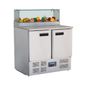 G-Series GH266 256 Ltr 2 Door Stainless Steel Refrigerated Pizza / Saladette Prep Counter
