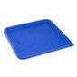 HY412 Polyethylene Square Food Measuring Container Lid Blue Large