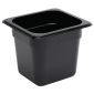 U471 Polycarbonate 1/6 Gastronorm Container 150mm Black