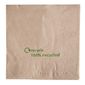 GH031 Recycled Lunch Napkin Kraft 33x33cm 2ply 1/4 Fold (Pack of 2000)