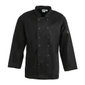 A438-L Vegas Unisex Chefs Jacket Long Sleeve Black L