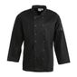 A438-XXL Vegas Unisex Chefs Jacket Long Sleeve Black XXL