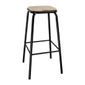 DE482 Cantina High Stools with Wooden Seat Pad Black (Pack of 4)