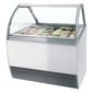 MILLENNIUM LX12 12 x Napoli Pan White Curved Glass Ice Cream Display Freezer