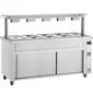 MJV718 1795mm Wide Hot Cupboard With Wet Heat Bain Marie With Sneeze Guard