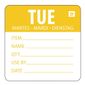 GH352 Dissolvable Day of the Week Labels Tuesday (Pack of 250)