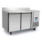 HEF140 Medium Duty 280 Ltr 2 Door Stainless Steel Refrigerated Prep Counter With Upstand