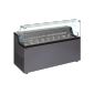 MIRABELLA9 9 x Napoli Pan Anthracite Flat Glass Ice Cream Display Freezer