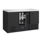 G-Series PG023 368 Ltr 3 Door Black Refrigerated Prep Counter