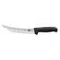 CU009 Fibrox Dual Grip Fluted Edge Butchers Knife Black 7.8"