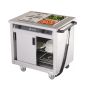 BM20MS 900mm Wide Mobile Hot Cupboard With Bain Marie Top