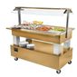 SB40F Light Oak Refrigerated Central Salad/Buffet Bar